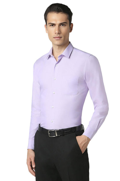 Peter England Men's Slim Fit Shirt (PESFWSLPJ26578_Size(40) Lilac 