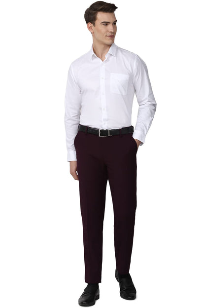 Peter England Men's Solid Regular Fit Shirt (PESFMNUBP68974_White 39) 