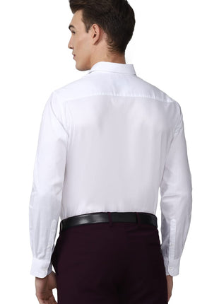 Peter England Men's Solid Regular Fit Shirt (PESFMNUBP68974_White 39) 