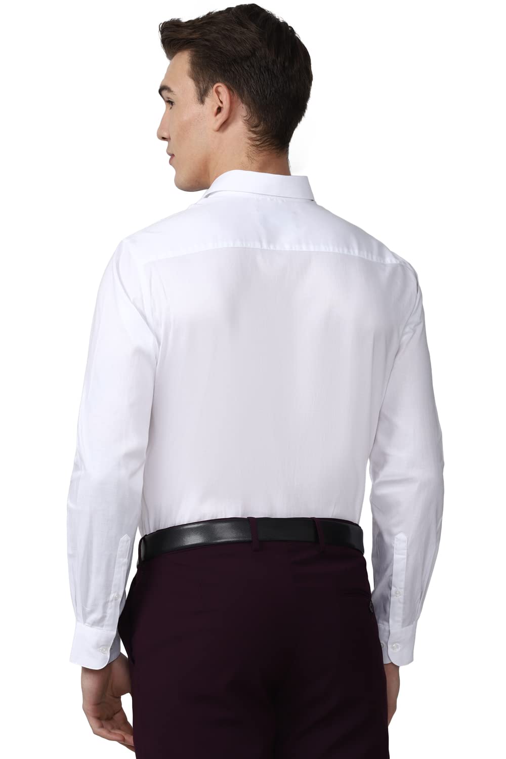 Peter England Men's Solid Regular Fit Shirt (PESFMNUBP68974_White 39) 