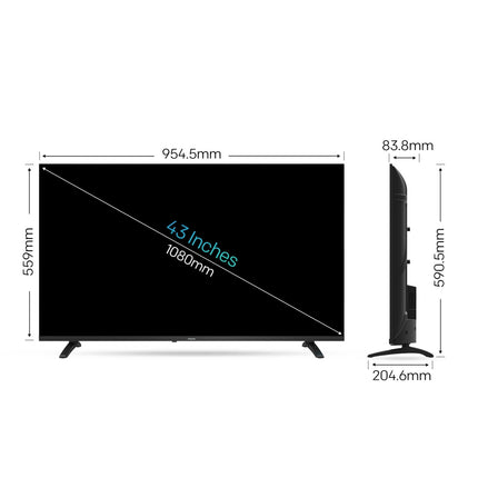 Philips 109 cm (43 inches) 6100 Series Frameless Full HD Smart LED Google TV 43PFT6130/94 