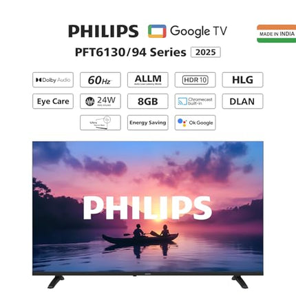 Philips 109 cm (43 inches) 6100 Series Frameless Full HD Smart LED Google TV 43PFT6130/94 