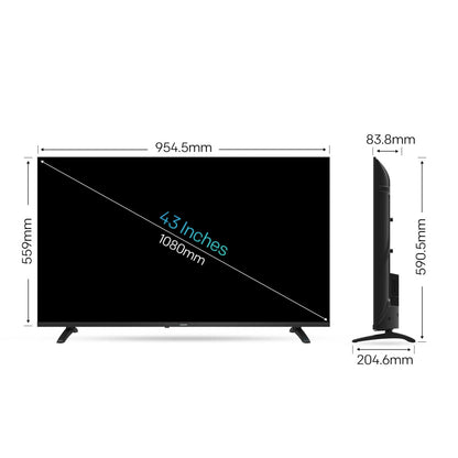 Philips 109 cm (43 inches) 6100 Series Frameless Full HD Smart LED Google TV 43PFT6130/94 