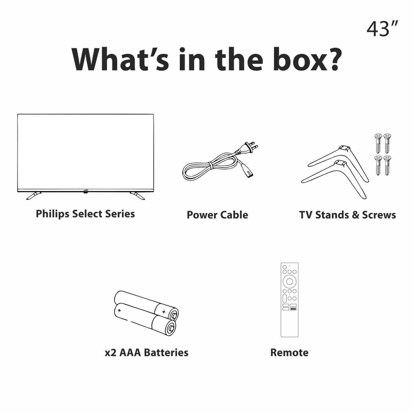 Philips 109 cm (43 inches) 6100 Series Frameless Full HD Smart LED Google TV 43PFT6130/94 