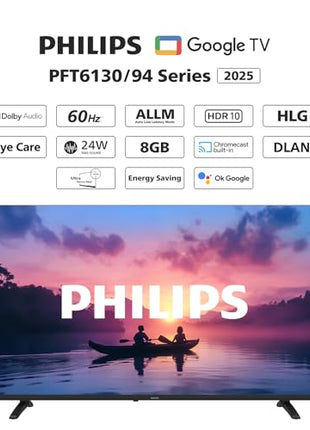 Philips 109 cm (43 inches) 6100 Series Frameless Full HD Smart LED Google TV 43PFT6130/94 
