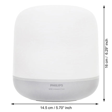 Philips 10W Wi-Fi Smart LED Table Lamp with Music Sync, Voice Control & Dimmable Feature | Color Changing Bedside Lamp for Home & Decoration | Alexa & Google Assistant Compatible | Multicolor (Hero) 