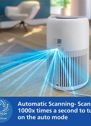 Philips AC0920 Smart Air Purifier for Home| Real Time AQI Display | Covers upto 300 sqft|Removes 99.97% of Viruses,Allergens,Dust and PM2.5 |HEPA Filter|Filter Life Upto 9000 Hrs | Ideal for Bedrooms 