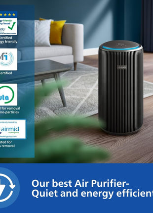 Philips AC4221 Smart Air Purifier for Home|Real Time AQI Display|Covers upto 700 sqft|Removes 99.97% of Virus,Allergen,Dust & PM2.5|50% Quieter|Filter Life Upto 9000 Hrs|Ideal for Living room 