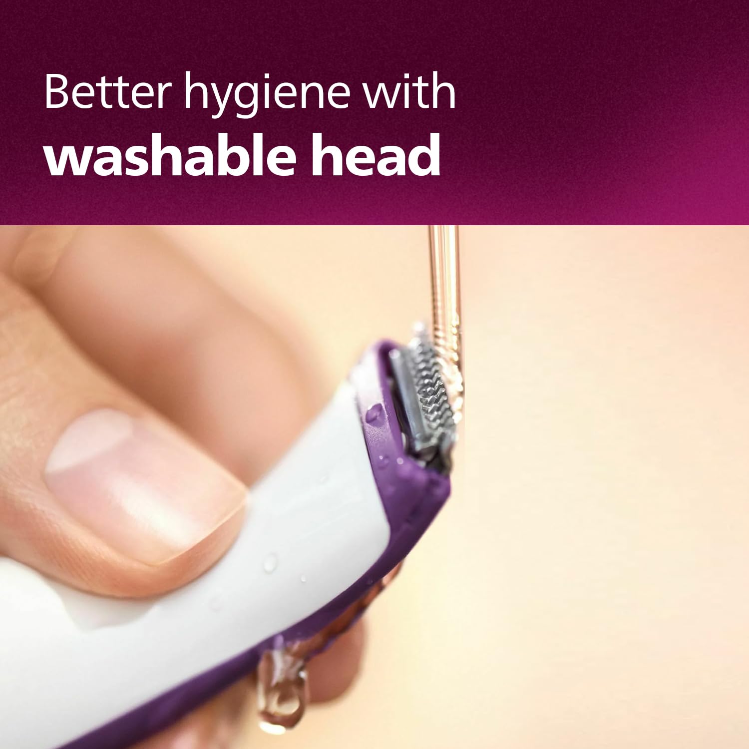 Philips Body Trimmer for Women, Skin Safe with Rounded Tips, 2in1 Trim or Shave, Hair Removal for Intimate Areas, Arms, Legs & Body, No Skin Irritation, Travel Friendly I 2 Year Warranty - BRT383/15 
