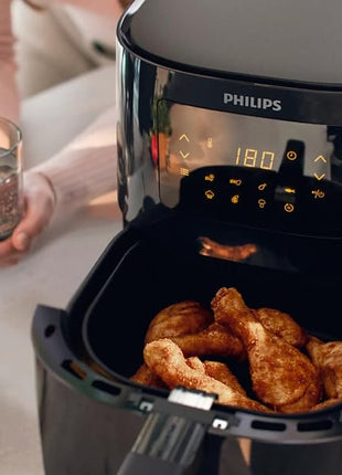 Philips Essential Air Fryer HD9252/70 with Rapid Air Technology, uses up to 90% less fat, 7 Presets Touch Screen 