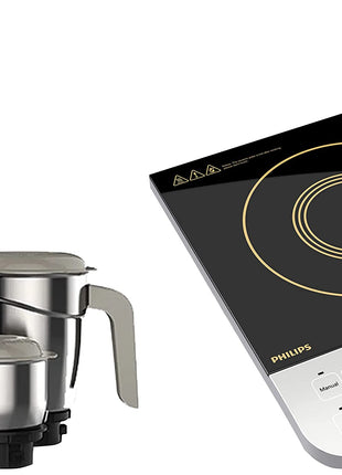 Philips HL7756/00 750-Watt Mixer Grinder + Philips Viva Collection HD4928/01 2100-Watt Induction Cooktop 