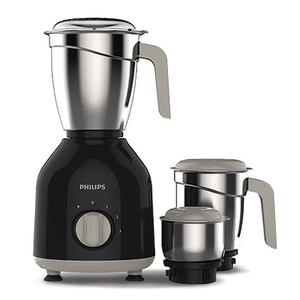 Philips HL7756/01 750 Watt Mixer Grinder, 3 Stainless Steel Multipurpose Jars with 3 Speed Control and Pulse function (Black) 