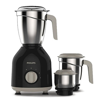 Philips HL7756/01 750 Watt Mixer Grinder, 3 Stainless Steel Multipurpose Jars with 3 Speed Control and Pulse function (Black) 