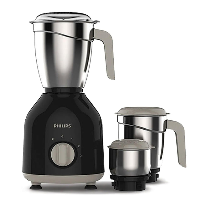 Philips HL7756/01 750 Watt Mixer Grinder, 3 Stainless Steel Multipurpose Jars with 3 Speed Control and Pulse function (Black) 