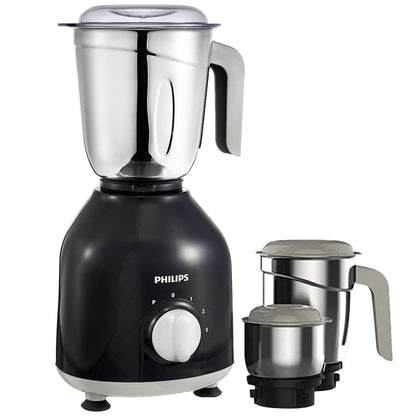 Philips HL7756/01 750 Watt Mixer Grinder, 3 Stainless Steel Multipurpose Jars with 3 Speed Control and Pulse function (Black) 