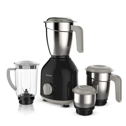 Philips HL7759/00 Mixer Grinder, 750W Turbo Motor, 4 Jars (Black), Quick cool ventilation for longer motor life 