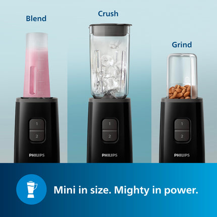 Philips HR2603/90 Electric Nutri-Blend, Mixer, Grinder & Blender | Smoothie Maker | 350W Power | 3-Jar Capacity | With Variable Speed Control | Perfect for Smoothies, Mixing & More 