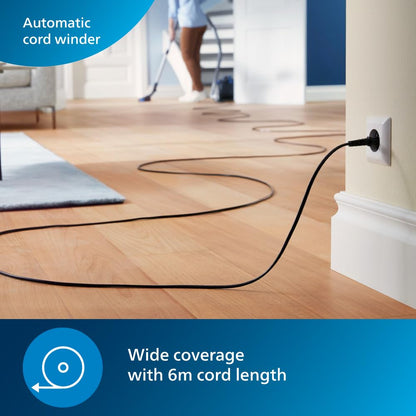 Philips PowerPro FC9352/01-Compact Bagless Vacuum Cleaner for Home |1900Watts for Powerful Suction |Compact and Lightweight| PowerCyclone 5 Technology and MultiClean Nozzle |2 years warranty 