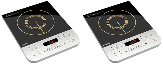 Philips Viva Collection HD4928/01 2100-Watt Induction Cooktop (Black) (Pack of 2) 