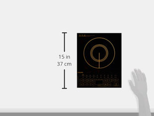 Philips Viva Collection Hd4938/01 2100-Watt Glass Induction Cooktop With Sensor Touch & Full Crystal Glass (Black) 