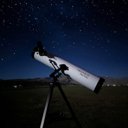 Pie Matrix Pegasus 76700 Newtonian Reflector Telescope with 235x Ultra HD Zoom,Fully Coated Glass Optics,Alt-Az Mount, Professional Telescopes to Explore Moon, Saturn Rings, Planets & Deep Sky Objects 