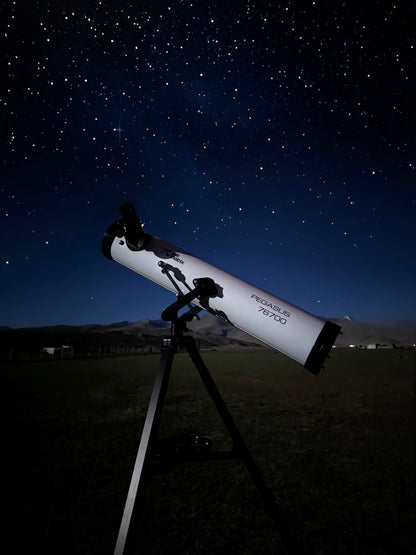 Pie Matrix Pegasus 76700 Newtonian Reflector Telescope with 235x Ultra HD Zoom,Fully Coated Glass Optics,Alt-Az Mount, Professional Telescopes to Explore Moon, Saturn Rings, Planets & Deep Sky Objects 