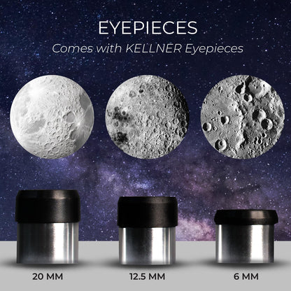 Pie Matrix Pegasus 76700 Newtonian Reflector Telescope with 235x Ultra HD Zoom,Fully Coated Glass Optics,Alt-Az Mount, Professional Telescopes to Explore Moon, Saturn Rings, Planets & Deep Sky Objects 