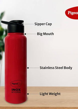 Pigeon 1.5 litre Hot Kettle and Stainless Steel Water Bottle Combo used for boiling Water, Making Tea and Coffee, Instant Noodles, Soup with Auto Shut- off Feature 