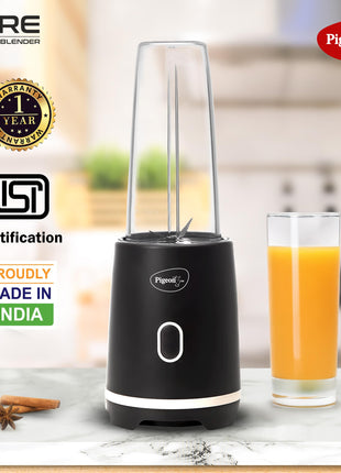 Pigeon By Stovekraft Pure | Grinder Juicer Blender Smoothie Maker All-in-1 Machine | 300 Watt | 1 Jars- Multiuse Jar 500ml, 1 Sipper, 1 Cap |1 Blades|1 Year Warranty 