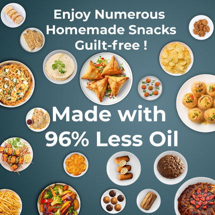 Pigeon Healthifry Digital Air Fryer, 360° High Speed Air Circulation Technology 1200 W with Non-Stick 4.2 L Basket - Green 