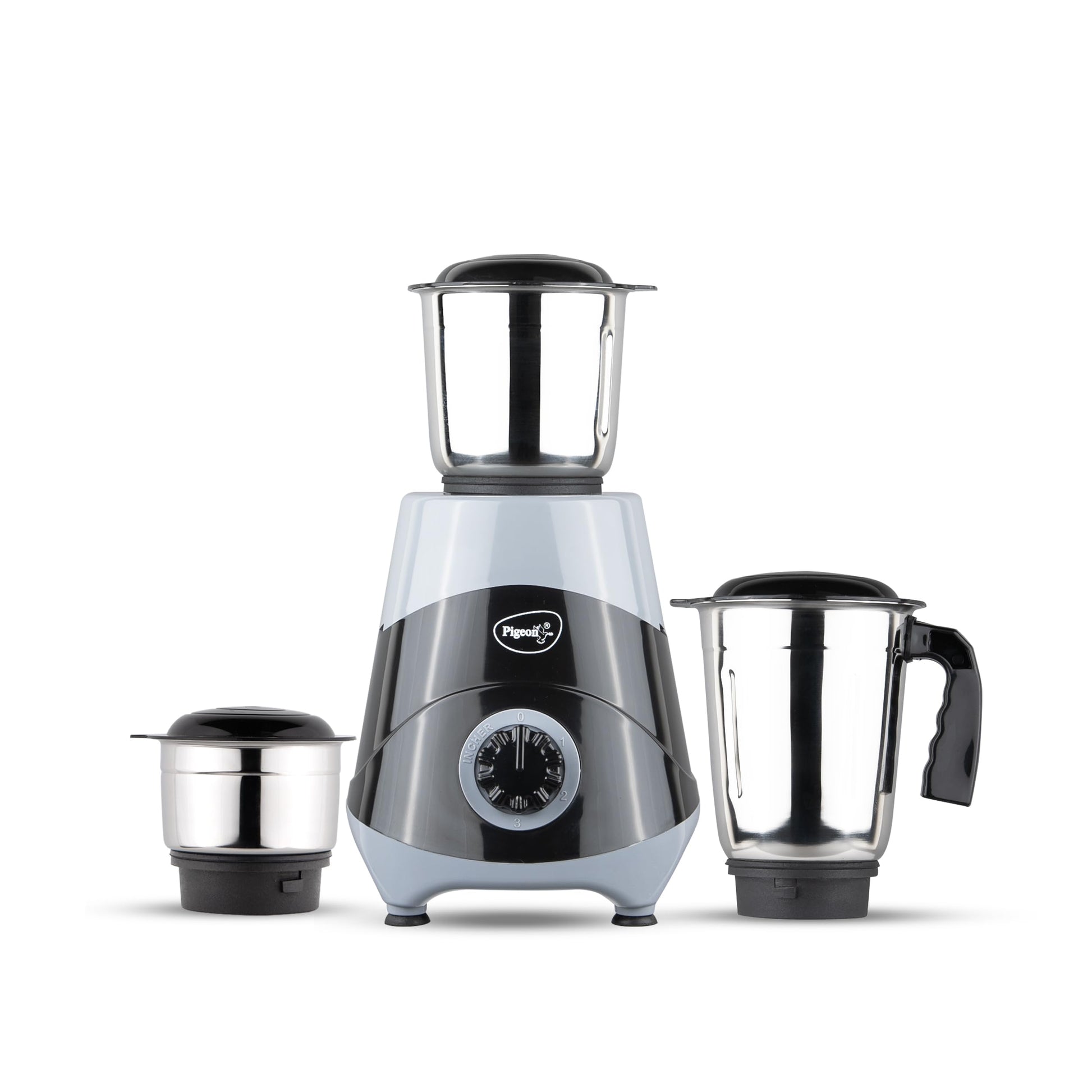 Pigeon by Stovekraft Mix Master Mixer Grinder for Kitchen | 500 Watts | 3 MultiPurpose Jars for Juicing | Chutney Making | Dry Grinding | Wet Grinding | Mincing | Blender|Mixer | 2Year Warranty 