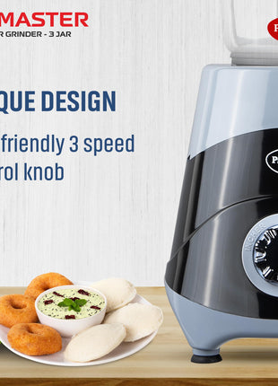 Pigeon by Stovekraft Mix Master Mixer Grinder for Kitchen | 500 Watts | 3 MultiPurpose Jars for Juicing | Chutney Making | Dry Grinding | Wet Grinding | Mincing | Blender|Mixer | 2Year Warranty 