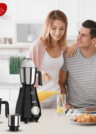 Pigeon by Stovekraft VIN Mixer Grinder Machine for Kitchen | 750 Watts | 3 MultiPurpose Jars for Juicing | Chutney Making | Dry Grinding | Wet Grinding | Mincing | Blender | Mixer | 2 Year Warranty 