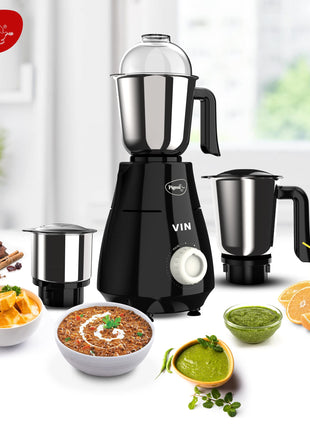 Pigeon by Stovekraft VIN Mixer Grinder Machine for Kitchen | 750 Watts | 3 MultiPurpose Jars for Juicing | Chutney Making | Dry Grinding | Wet Grinding | Mincing | Blender | Mixer | 2 Year Warranty 