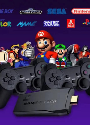 Play Zone Retro Wireless Gaming Console | 64GB Game Stick with 15000+ Classic Games | Dual Wireless Controllers | 4K HDMI Output | HD Sound | Plug & Play for Smart TV, PC, Laptop, Projector 