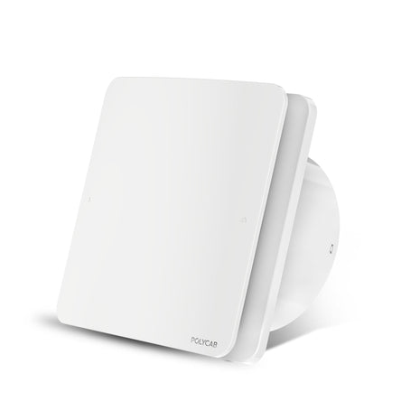Polycab Freshly Prime 150mm Energy Efficient Exhaust fan for Kitchen, Bathroom | Noiseless ventilation, Sleek Design Easy to Clean | High Speed, Powerful Motor, 100% Copper, 3 Yrs Warranty【White】 