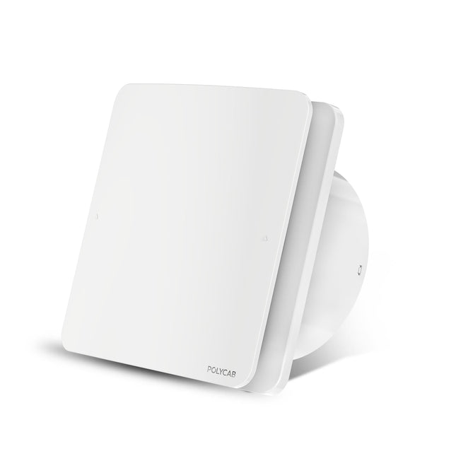 Polycab Freshly Prime 150mm Energy Efficient Exhaust fan for Kitchen, Bathroom | Noiseless ventilation, Sleek Design Easy to Clean | High Speed, Powerful Motor, 100% Copper, 3 Yrs Warranty【White】 