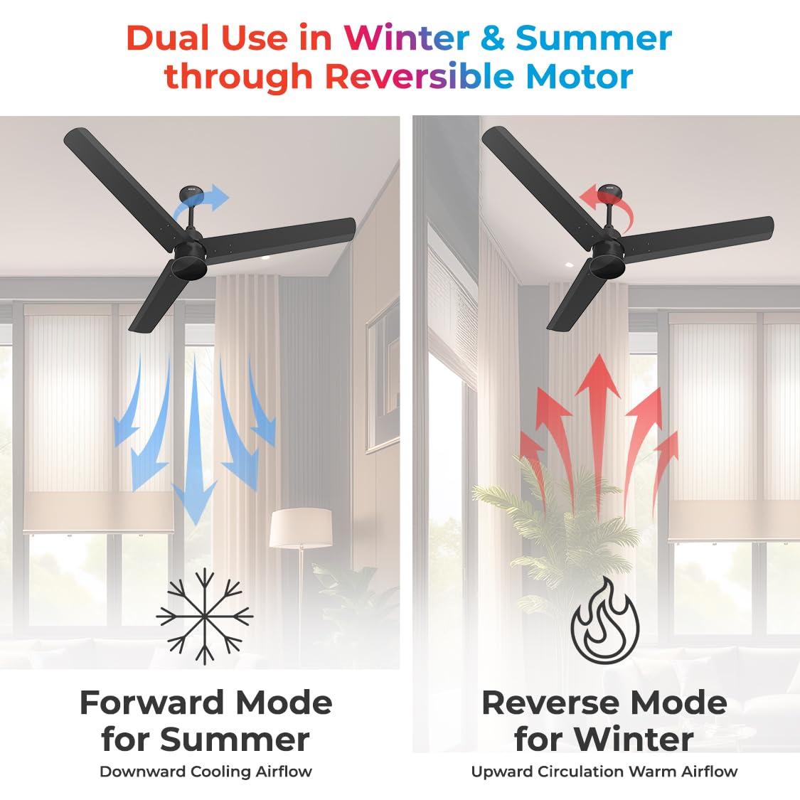 Polycab Silencio Mini 1200mm 5-Star BLDC, Remote Ceiling fan for home | 55% Energy Saving, 100% Copper, High Speed, 25 Speed Setting, Reversable & Timer | 4-yr Warranty【Matt Black】 