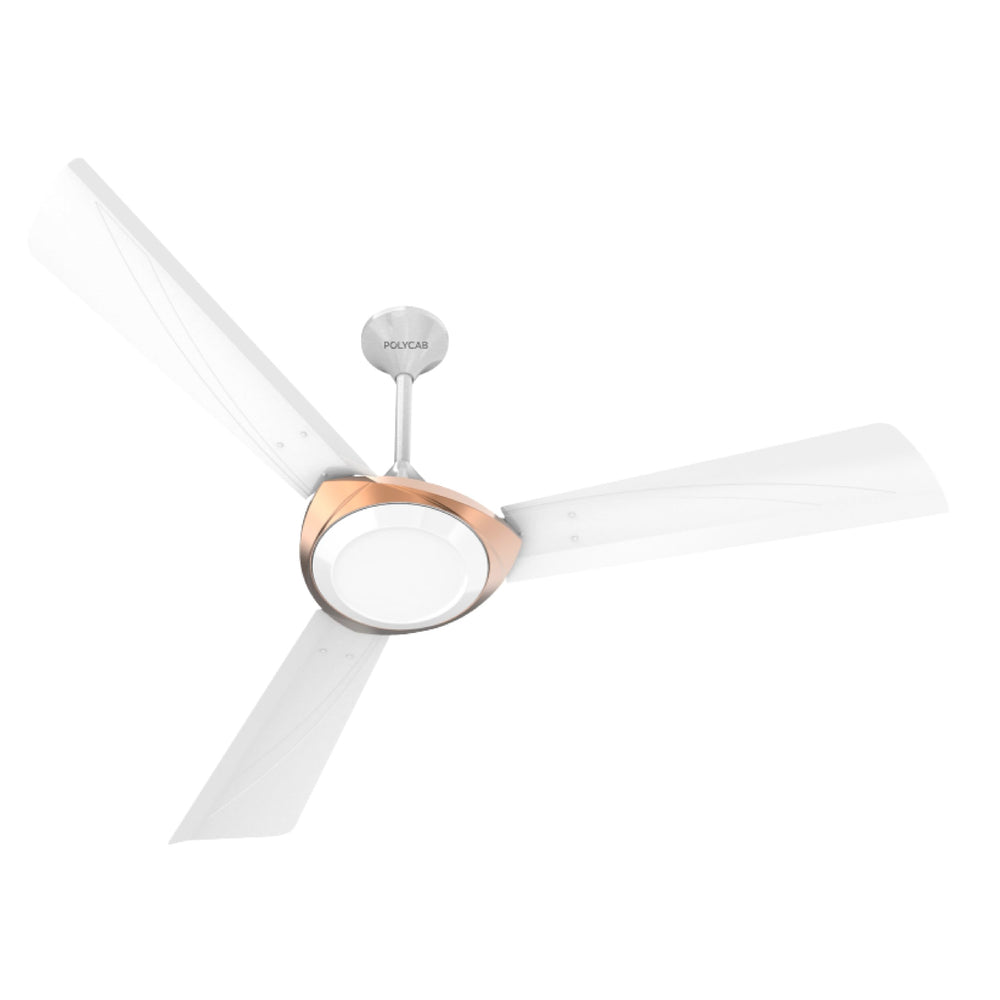 Polycab Superb Neo 1200mm Star Rated Ceiling Fan For Home | High Speed & Air Flow, 100% Copper | Rust-Proof Blades, 52 Watt, Saves up to 33% Electricity | 2 years warranty【Bronze Gold】