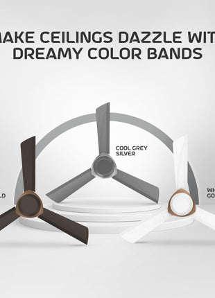 Polycab Superb Neo 1200mm Star Rated Ceiling Fan For Home | High Speed & Air Flow, 100% Copper | Rust-Proof Blades, 52 Watt, Saves up to 33% Electricity | 2 years warranty【Bronze Gold】 