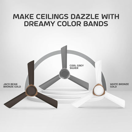 Polycab Superb Neo 1200mm Star Rated Ceiling Fan For Home | High Speed & Air Flow, 100% Copper | Rust-Proof Blades, 52 Watt, Saves up to 33% Electricity | 2 years warranty【Bronze Gold】 