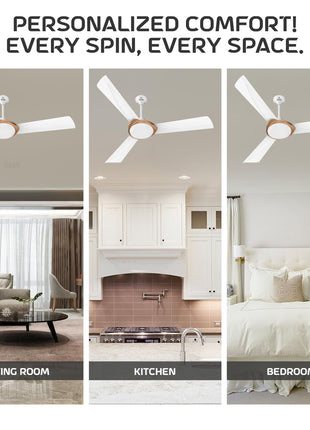 Polycab Superb Neo 1200mm Star Rated Ceiling Fan For Home | High Speed & Air Flow, 100% Copper | Rust-Proof Blades, 52 Watt, Saves up to 33% Electricity | 2 years warranty【Bronze Gold】 