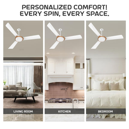 Polycab Superb Neo 1200mm Star Rated Ceiling Fan For Home | High Speed & Air Flow, 100% Copper | Rust-Proof Blades, 52 Watt, Saves up to 33% Electricity | 2 years warranty【Bronze Gold】 