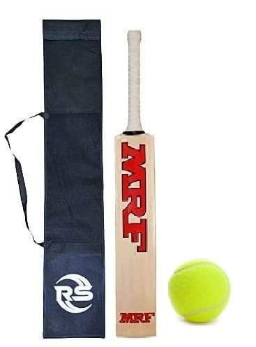 Popular Willow Cricket Bat with Tennis Ball Pack of 1, Wood Size 3 (7-9 Years) Boys & Kids 