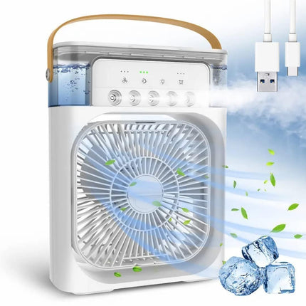 Portable Air Conditioners - Small AC Quiet Personal Air Cooler,USB Powered Mini Desktop Cooling Misting Fan, 1 | 2 | 3 Timer 3 Smart Speeds,360°Adjustment Office, Home, Room, Carved Design (MULTI) 