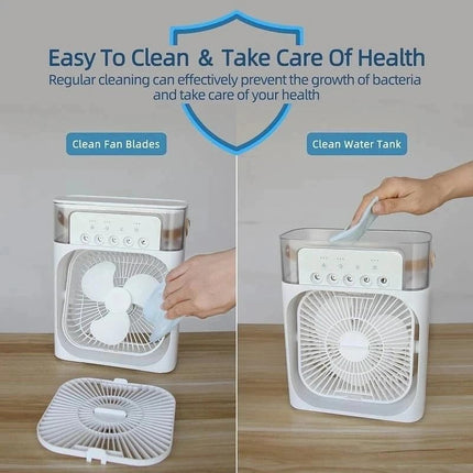 Portable Air Conditioners - Small AC Quiet Personal Air Cooler,USB Powered Mini Desktop Cooling Misting Fan, 1 | 2 | 3 Timer 3 Smart Speeds,360°Adjustment Office, Home, Room, Carved Design (MULTI) 
