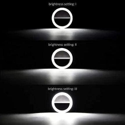 Portable LED Ring Selfie Light for All Smartphones, Tablets Enhancing Ring Light with 3 Level of Brightness for Photography Video Calling (Smart Phones Laptop Tablet) 