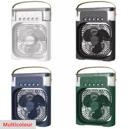 Portable Mini Air Cooler Fan, Personal Cooling Device with LED Light,MULTI COLOUR 
