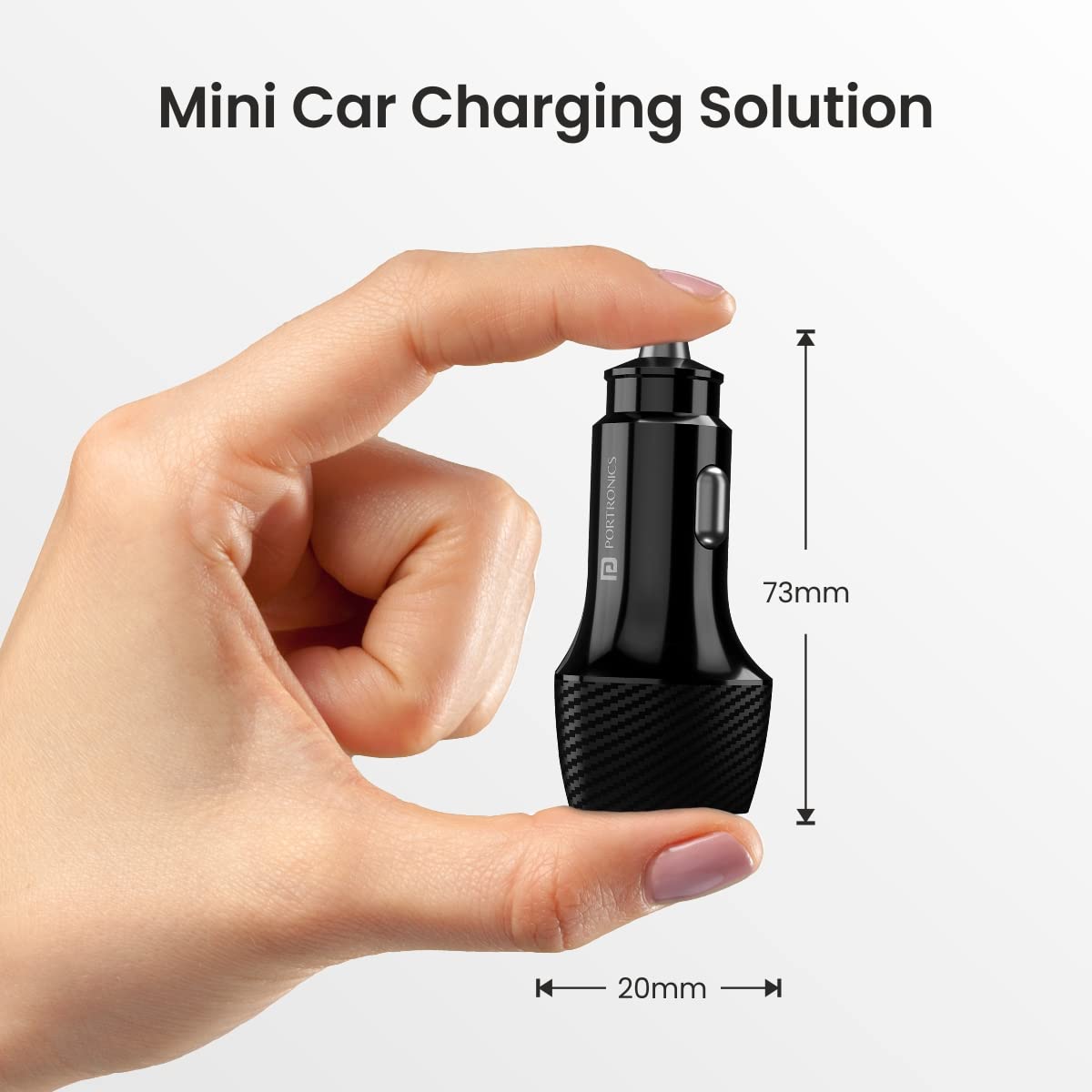 Portronics 51W Car Power 16 Fast Car Charger with Dual Output, 51 Watts Total (18W USB + 33W Type C PD), Fast Charging, Adapter for iPhone & Android Smartphones and Tablets (Black) 