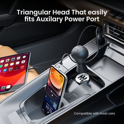 Portronics 51W Car Power 16 Fast Car Charger with Dual Output, 51 Watts Total (18W USB + 33W Type C PD), Fast Charging, Adapter for iPhone & Android Smartphones and Tablets (Black) 